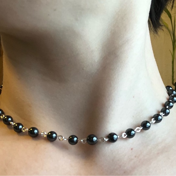Hematite Necklace 16” - Picture 2 of 2